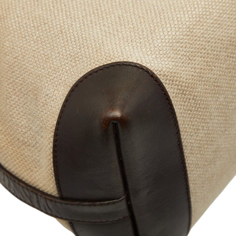 Gucci Craft Tote Beige Brown Canvas Leather