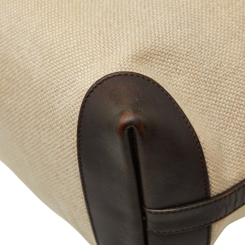 Gucci Craft Tote Beige Brown Canvas Leather