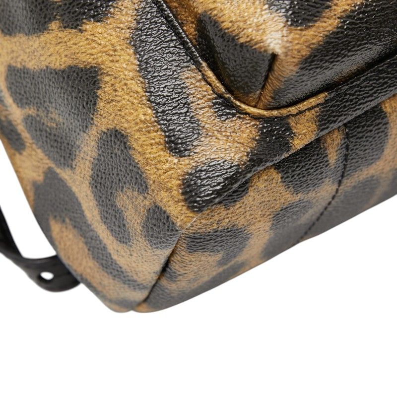 Louis Vuitton Leopard Palm Spring Backpack PM Brown Black
