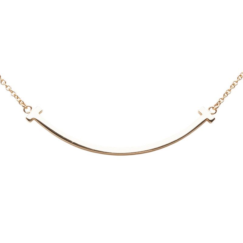 Tiffany & Co Cut Smile Pendant Small Pink Gold 18K