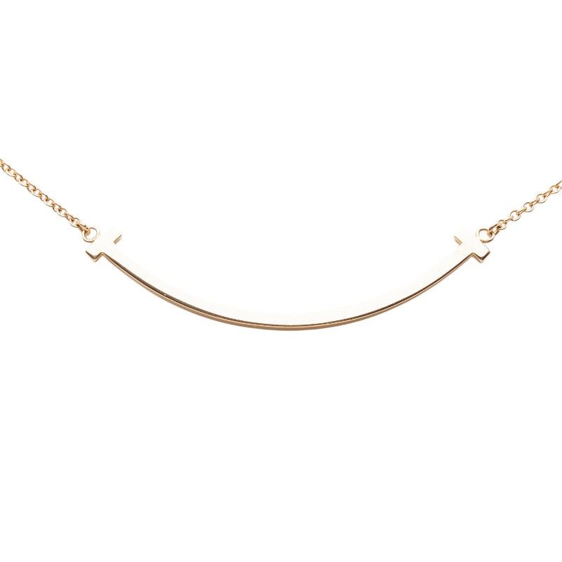 Tiffany & Co Cut Smile Pendant Small Pink Gold 18K