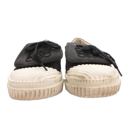 Loewe Anagram Flap Sneakers Shoes Low Cut Logo Embroidery Bicolor 37 White
