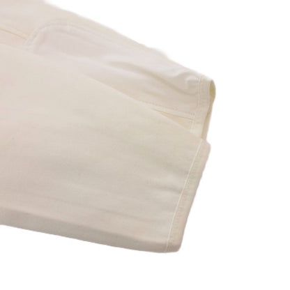 Hermes Skinny Pants Stretch Logo Button 36 White