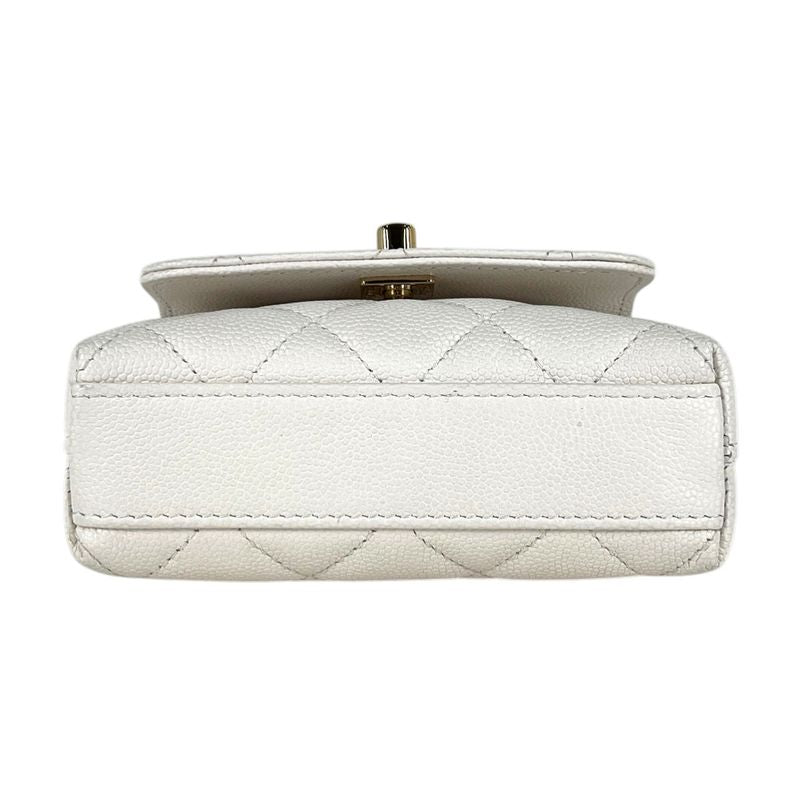 Chanel CC Logo Mini 2-Way Chain Shoulder Bag Quilted