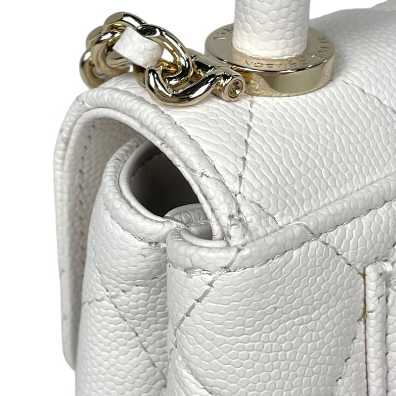 Chanel CC Logo Mini 2-Way Chain Shoulder Bag Quilted