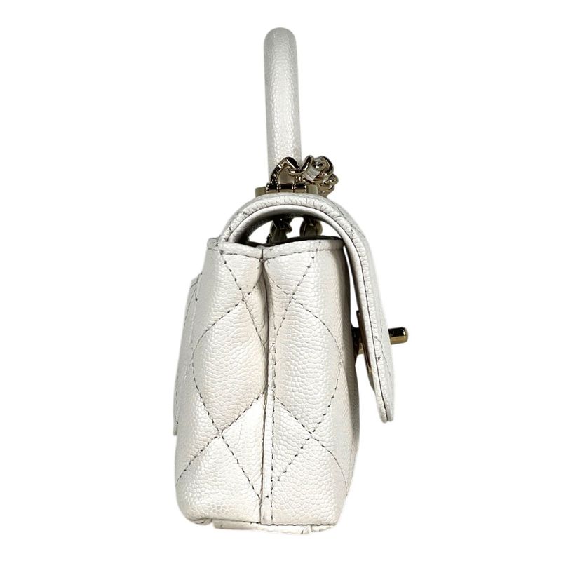 Chanel CC Logo Mini 2-Way Chain Shoulder Bag Quilted