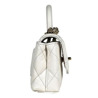 Chanel CC Logo Mini 2-Way Chain Shoulder Bag Quilted