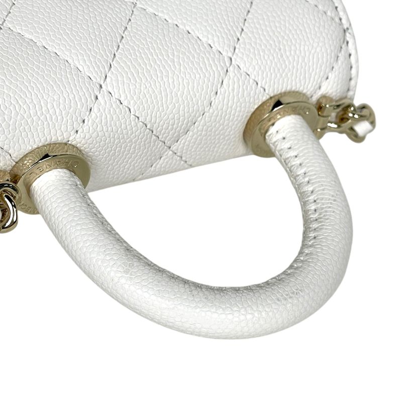Chanel CC Logo Mini 2-Way Chain Shoulder Bag Quilted