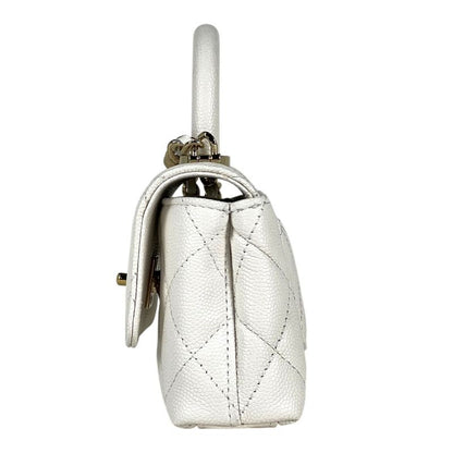 Chanel CC Logo Mini 2-Way Chain Shoulder Bag Quilted
