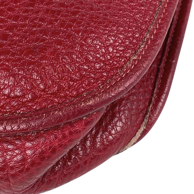 Hermes Evelyne 1 GM Perforated Logo Shoulder Bag Fjord Rouge Ash