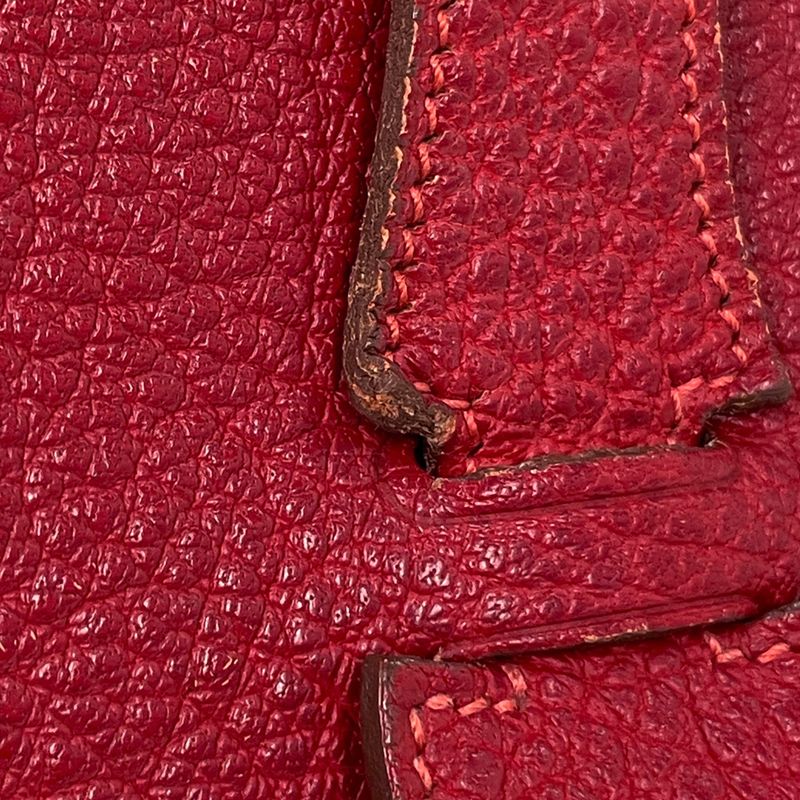 Hermes Evelyne 1 GM Perforated Logo Shoulder Bag Fjord Rouge Ash