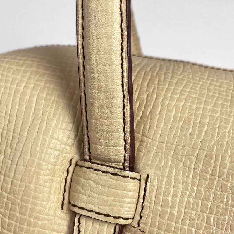 Loewe Logo Handbag Leather Light Beige