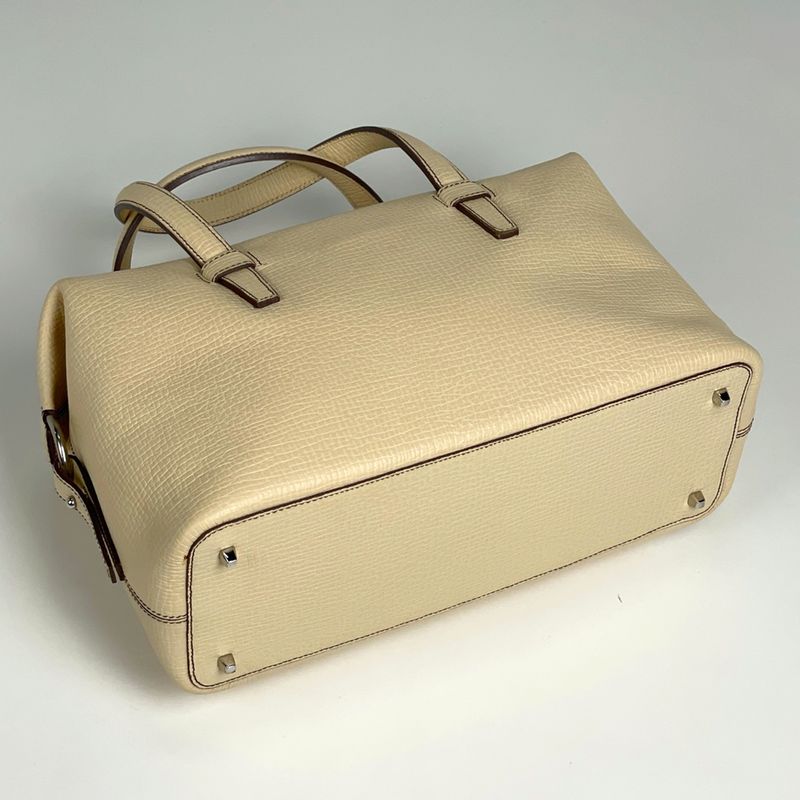 Loewe Logo Handbag Leather Light Beige