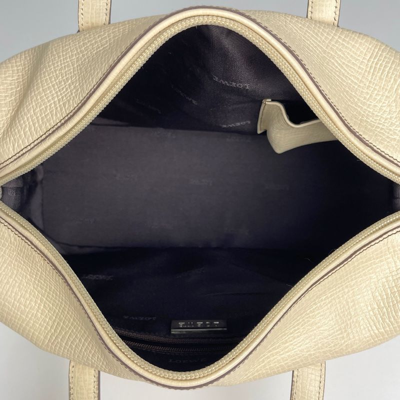 Loewe Logo Handbag Leather Light Beige