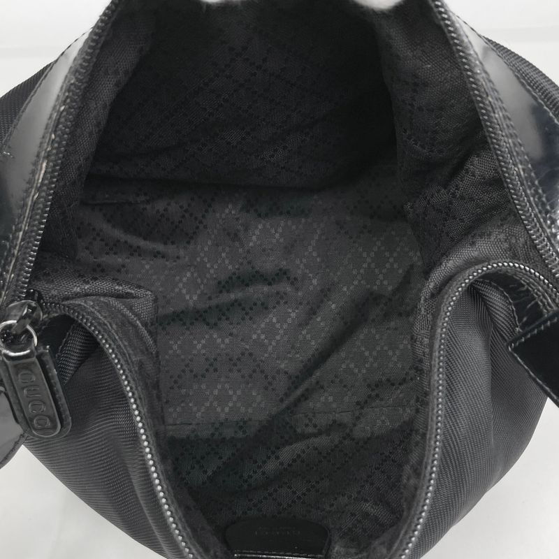 Gucci Bamboo Shoulder Bag Nylon Black