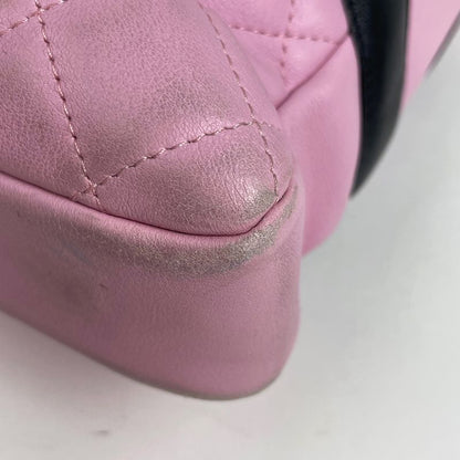 Chanel Cambon Shoulder Bag Pink Black