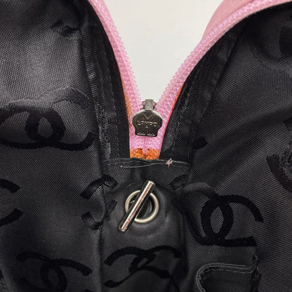 Chanel Cambon Shoulder Bag Pink Black