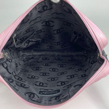 Chanel Cambon Shoulder Bag Pink Black