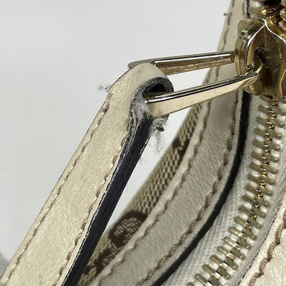 Gucci GG Pattern Shoulder Bag Logo Canvas Beige Ivory