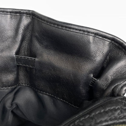 Dior Logo Handbag Cannage Nylon Black