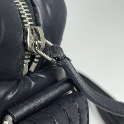 Chanel Coco Cocoon Shoulder Bag CC Logo Quilted Nylon Black
