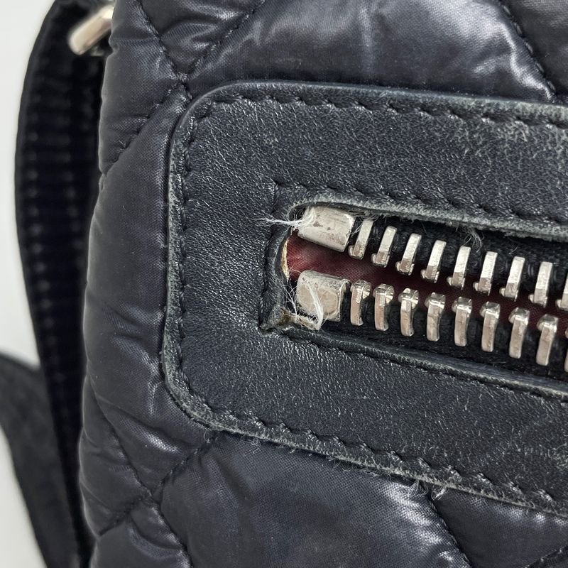Chanel Coco Cocoon Shoulder Bag CC Logo Quilted Nylon Black