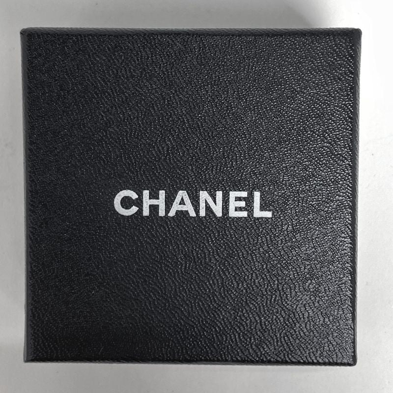 Chanel CC Logo Faux Pearl Earrings Swing Plastic Gold Black