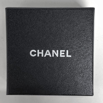 Chanel CC Logo Faux Pearl Earrings Swing Plastic Gold Black