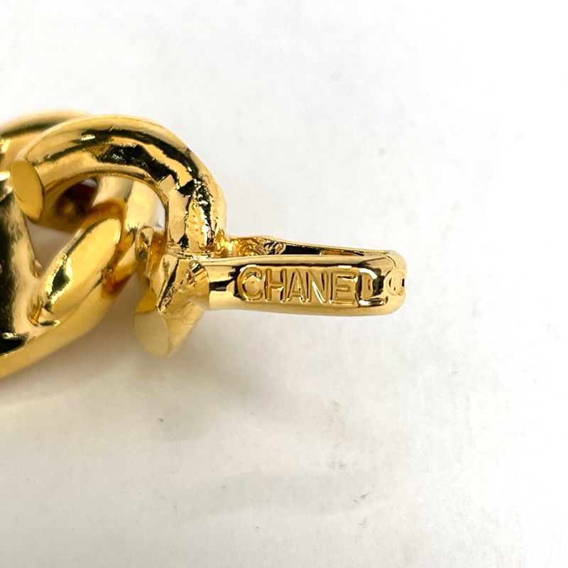 Chanel CC Logo Chain Belt 31 Rue Cambon Leather Gold