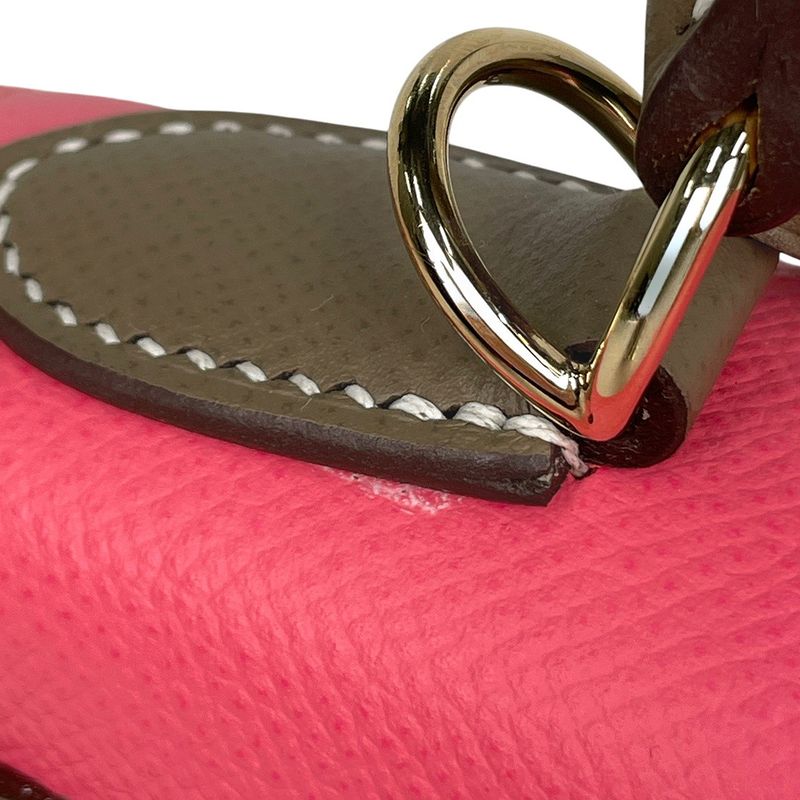 Hermes Kelly 28 Sellier Personal Order 2-Way Shoulder Bag Veau Rose Azale Etoupe