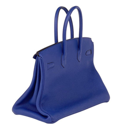 Hermes Birkin 35 Handbag Togo Blue Electric Blue-electric