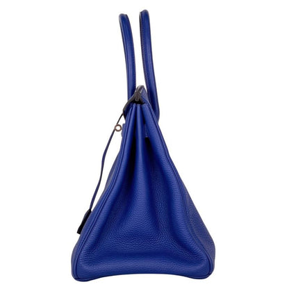 Hermes Birkin 35 Handbag Togo Blue Electric Blue-electric