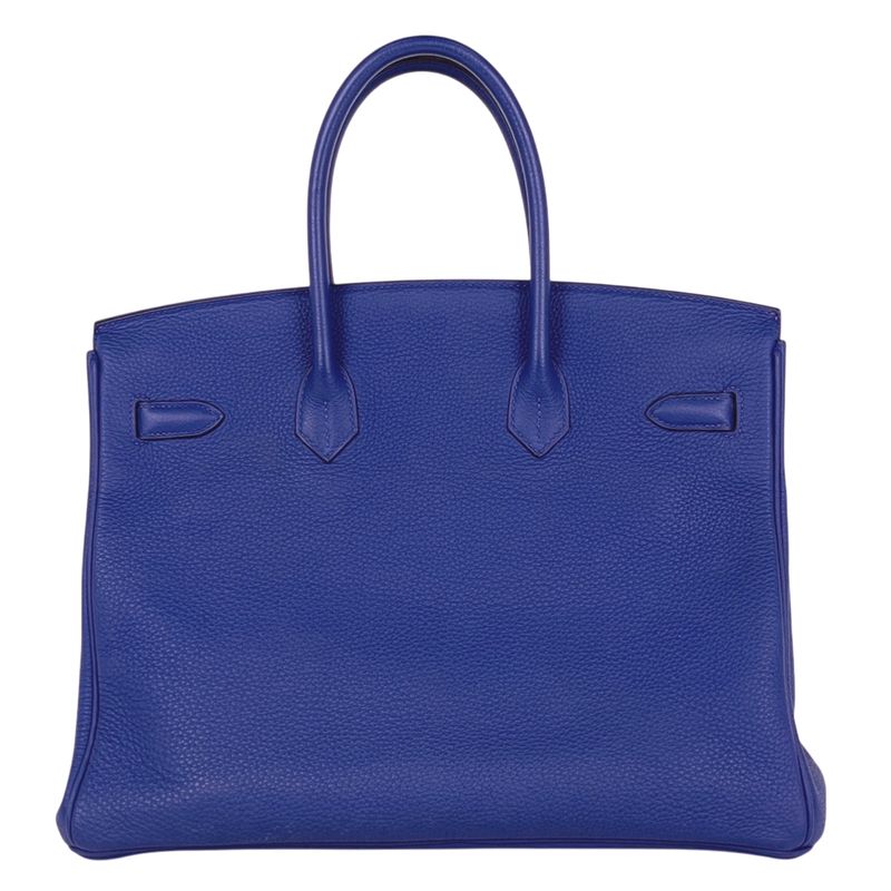 Hermes Birkin 35 Handbag Togo Blue Electric Blue-electric