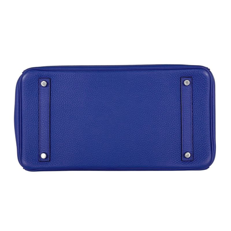 Hermes Birkin 35 Handbag Togo Blue Electric Blue-electric