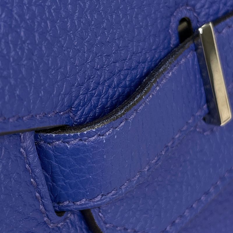 Hermes Birkin 35 Handbag Togo Blue Electric Blue-electric