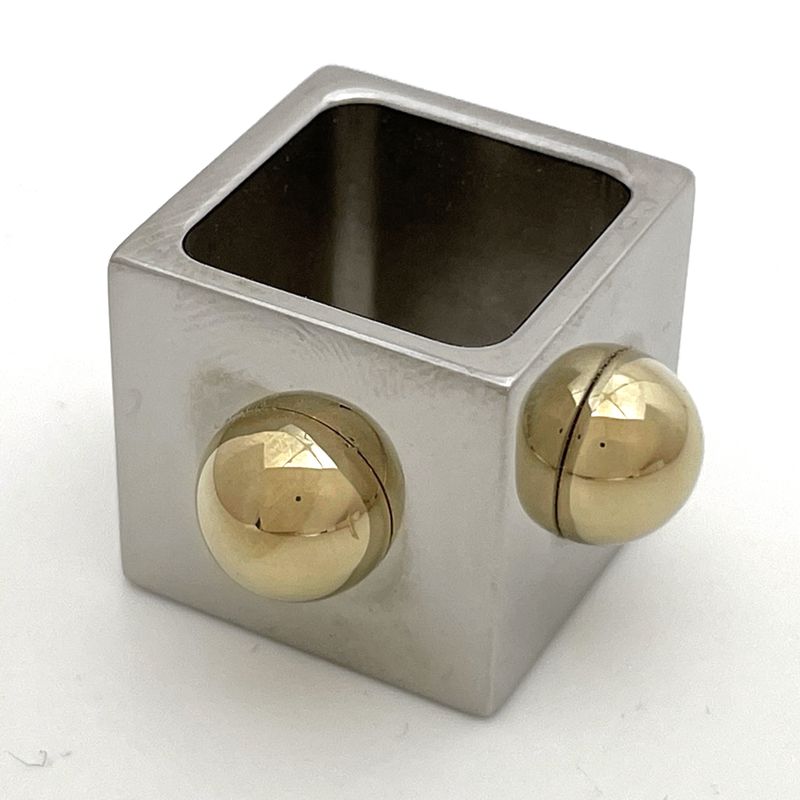 Hermes Collier de Chien Cube Scarf Ring Closure Square Metal