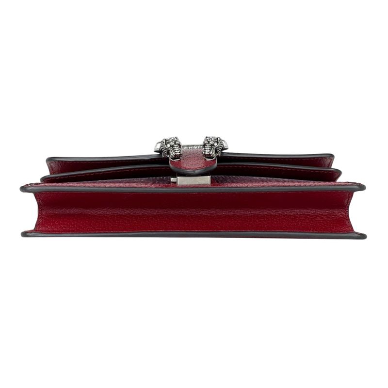 Gucci Dionysus Chain Shoulder Bag Strawberry Motif Leather Red
