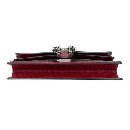 Gucci Dionysus Chain Shoulder Bag Strawberry Motif Leather Red