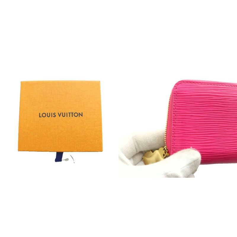 Louis Vuitton LV TM Zippy Coin Purse Epi Compact Wallet Leather