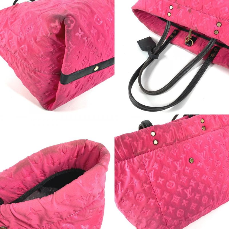 Louis Vuitton Shoulder Bag Scuba MM Microfiber Pink Black