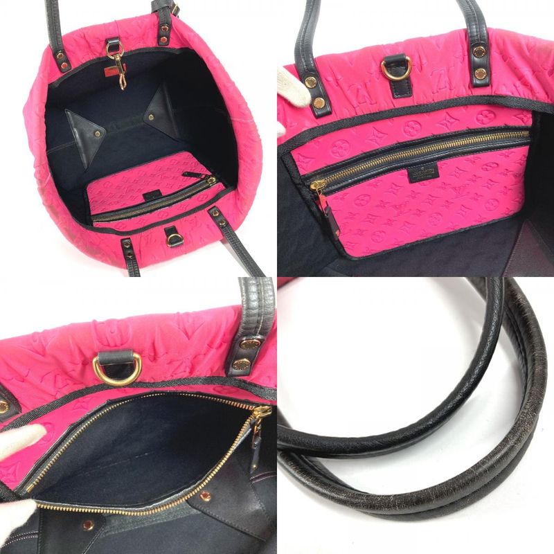 Louis Vuitton Shoulder Bag Scuba MM Microfiber Pink Black