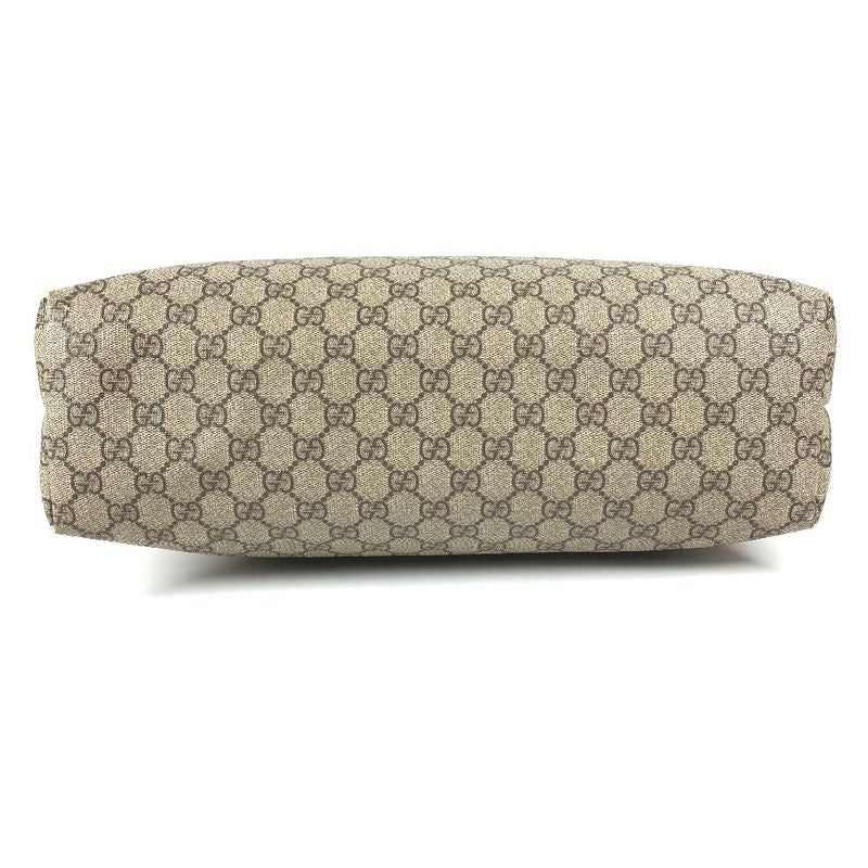 Gucci Shoulder Bag Logo GG Supreme Canvas Beige White