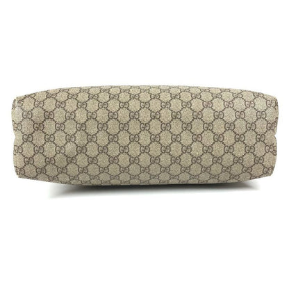Gucci Shoulder Bag Logo GG Supreme Canvas Beige White