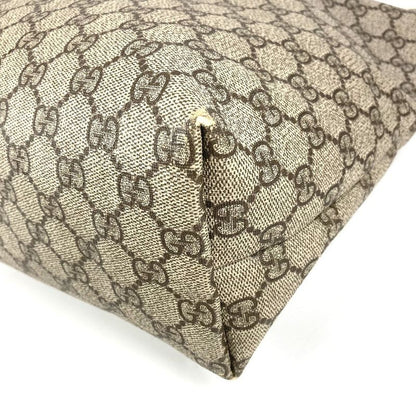 Gucci Shoulder Bag Logo GG Supreme Canvas Beige White