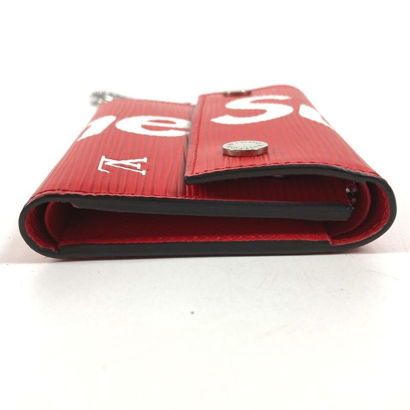 Louis Vuitton Trifold Wallet Supreme Collaboration Chcp Red White