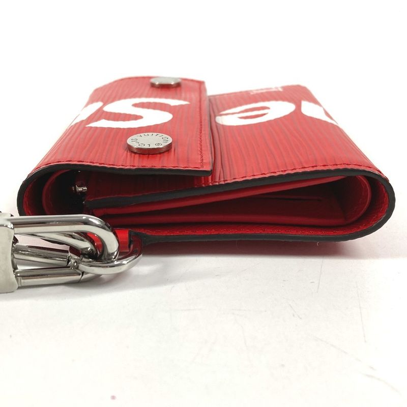 Louis Vuitton Trifold Wallet Supreme Collaboration Chcp Red White