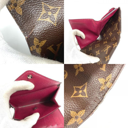 Louis Vuitton Trifold Wallet Portefeuille Mari Lou Monogram Canvas Fuchsia Pink Brown