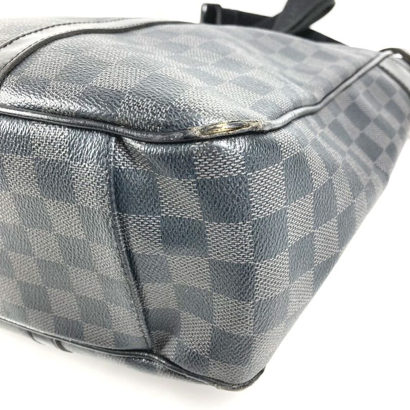 Louis Vuitton Shoulder Bag Tadao Damier Graphite Canvas Black