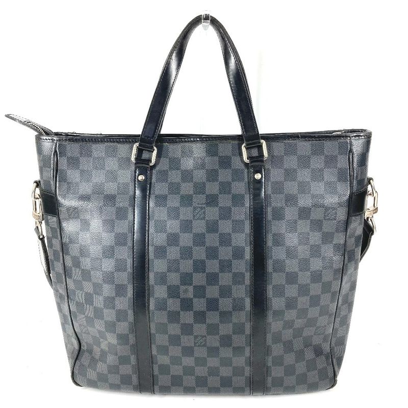 Louis Vuitton Shoulder Bag Tadao Damier Graphite Canvas Black