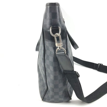 Louis Vuitton Shoulder Bag Tadao Damier Graphite Canvas Black